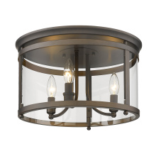 Golden Canada 1157-FM RBZ - Golden Lighting Payton 3-light Flush Mount in Rubbed Bronze